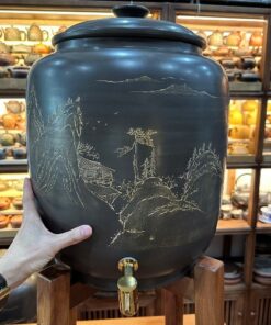 Bình đựng nước tử sa nê hưng hỏa biến nguyên khoáng ngâm rượu ngon thủ công 30L BN01.