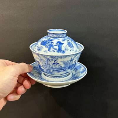Chén khải sứ cao cấp vẽ tay thủ công đẹp làm tiềm pha trà ngon 230ml AS56.
