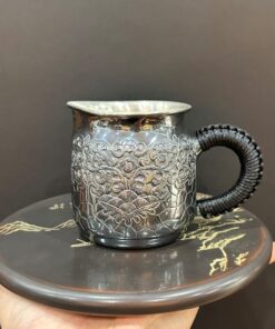 Chén tống bạc nguyên chất 999 làm chuyên rót trà cao cấp 260ml CT81.