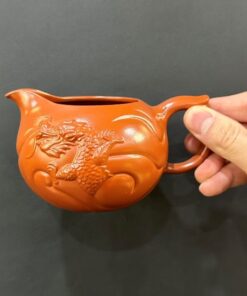 chén tống tử sa chu nê hình rồng cao cấp làm chuyên trà đẹp 350ml.