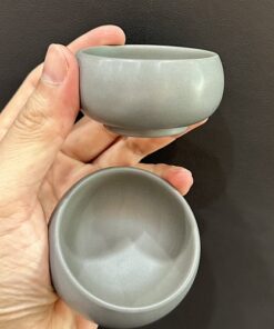 Chén uống trà tử sa nê hưng cỡ nhỏ hỏa biến xanh làm ly trà 50ml.