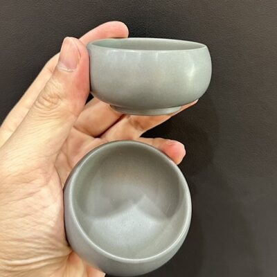 Chén uống trà tử sa nê hưng cỡ nhỏ hỏa biến xanh làm ly trà 50ml.