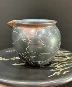 Chuyên trà tử sa nê hưng hỏa biến cao cấp khắc sen cực đẹp 220ml CT71.