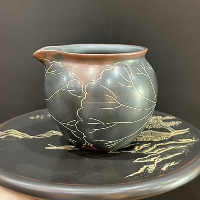 Chuyên trà tử sa nê hưng hỏa biến cao cấp khắc sen cực đẹp 220ml CT71.