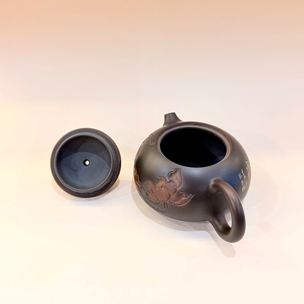 Ấm tử sa nê hưng nhỏ pha trà một người dáng tây thi sen 160ml AKC220 - Ảnh 4