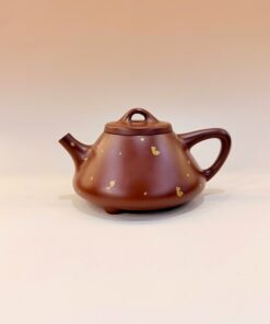 Ấm tử sa thạch biều nê hưng vảy vàng thủ công cao cấp 220ml AKC229