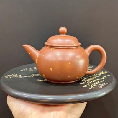 Ấm thủy bình thủ công vẽ vẩy vàng đẹp cỡ nhỏ 180ml pha trà 2-3 người.