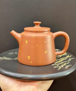 Ấm tử sa nê hưng đức trung cao cấp vẽ vẩy vàng đẹp 240ml pha trà ngon.