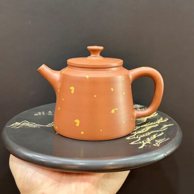 Ấm tử sa nê hưng đức trung cao cấp vẽ vẩy vàng đẹp 240ml pha trà ngon.