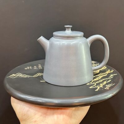 Ấm tử sa nê hưng đức trung thủ công đẹp hỏa biến xanh 230ml pha trà 4 người ngon.
