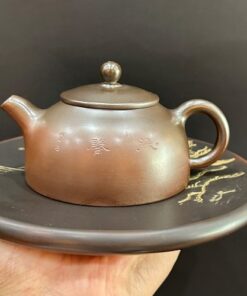 Ấm tử sa nê hưng hỏa biến thủ công dáng bán nguyệt đẹp 240ml AKC297.