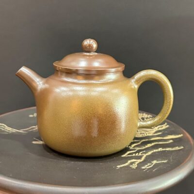 Ấm tử sa nê hưng hỏa biến xanh dáng đức trung thủ công nhỏ 200ml đặc sắc AKC296.