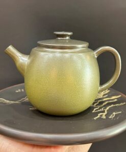 Ấm tử sa nê hưng hỏa biến xanh dáng đức trung cỡ to đẹp 300ml pha trà ngon lắm.