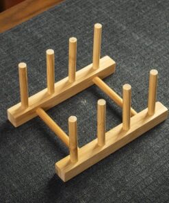 Giá gác trà phổ nhĩ dạng bánh tròn bằng tre để được 3 bánh đẹp GT04.