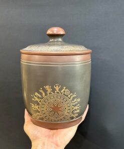 Hũ đựng trà lên men cao cấp trống đồng tử sa nê hưng 1,2L HT63