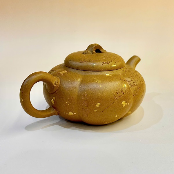 Ấm tử sa Nghi Hưng đoàn nê cúc lôi khắc hoa mai 380ml ATS62 - Ảnh 2