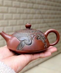 Ấm Nê Hưng Bán Nguyệt Khắc Phượng Hoàng 230ml AKC258