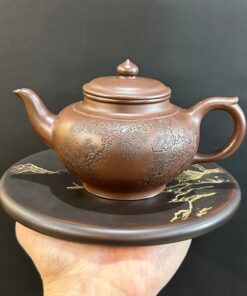 Ấm pha trà tử sa nghi hưng đất cũ dáng tiêu anh hoa anh đào 250ml ATS263