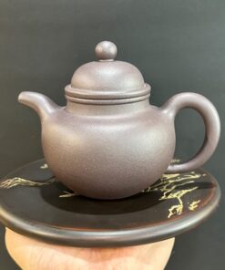 Ấm tử sa cao cấp đất cũ nguyên khoáng thủ công dáng chuyết cầu đẹp 260ml