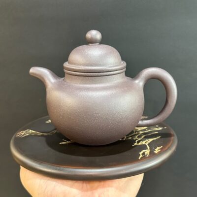 Ấm tử sa cao cấp đất cũ nguyên khoáng thủ công dáng chuyết cầu đẹp 260ml