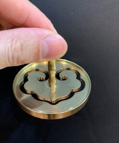 Khuôn tạo hình bột trầm hương hình như ý bằng đồng vàng PKT06 đẹp.