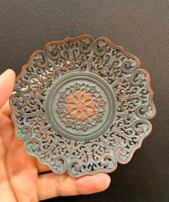 Lót chén trà tử sa cao cấp thủ công phỏng cổ như ý đẹp LC42.