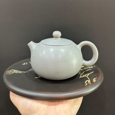 Ấm pha trà tử sa nê hưng dáng tây thi nung củi màu xanh đẹp AKC72