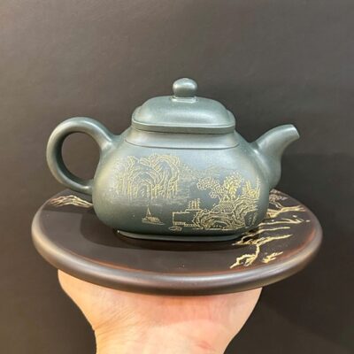 ấm tử sa đất cũ nguyên khoáng lục nê thủ công tứ phương đẹp 280ml ATS76.