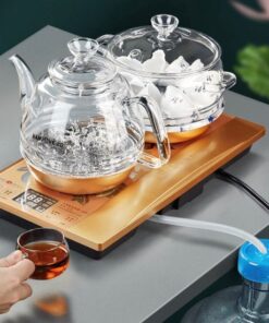 bộ bàn trà điện đun nước pha trà tự đông bơm bên trong thủy tinh KamJove H9.