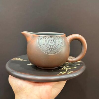 Chuyên trà tử sa nê hưng cao cấp khắc trống đồng thủ công 240ml CT75.
