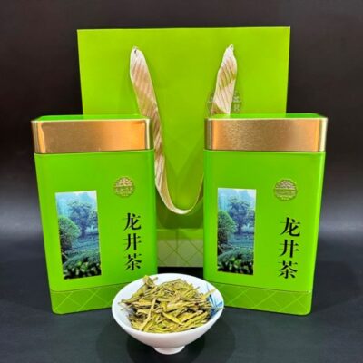 Trà long tỉnh hàng châu thượng hạng thơm ngon hộp đẹp 200g LT204.