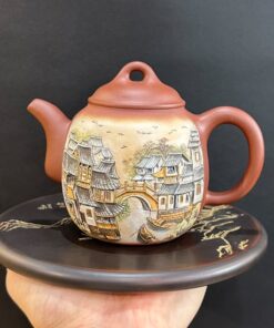 ấm trà tử sa đất cũ cao cấp nghi hưng nghệ nhân Trương Hiểu Lĩnh thủ công phố cổ