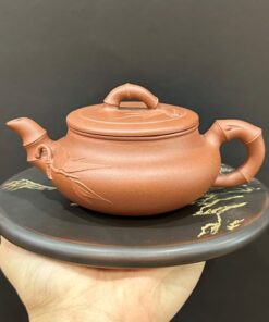 Ấm trà tử sa nghi hưng đất cũ chuẩn dáng trúc đoạn đẹp220ml pha trà ngon.