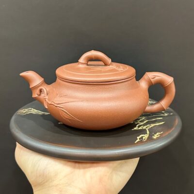 Ấm trà tử sa nghi hưng đất cũ chuẩn dáng trúc đoạn đẹp220ml pha trà ngon.