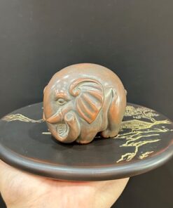 Tượng tử sa hình voi trang trí bàn trà đẹp cỡ nhỏ xinh TS29.