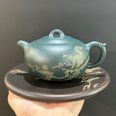 ấm trà tử sa nguyên khoáng lục nê đất cũ thủ công tùng sóc đẹp 260ml ATS303