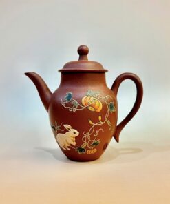 Ấm tử sa Nghi Hưng chu nê cung đăng họa thỏ ngọc 180ml ATS201