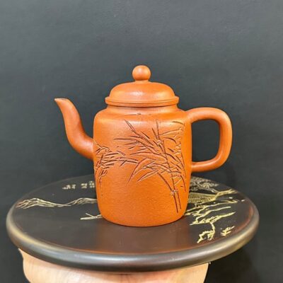 Ấm tử sa cấp trực trúc nguyên khoáng đất cũ chu nê 160ml pha trà đối ẩm ngon.