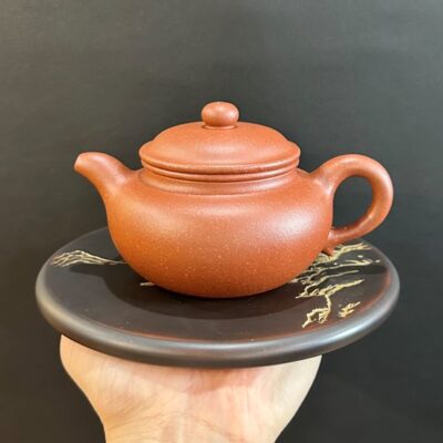 Ấm tử sa đất cũ nguyên khoáng long huyết sa dáng biển phúc 280ml ATS176