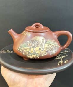 Ấm tử sa nguyên khoáng đất cũ hình lợn hợi trong bộ 12 con giáp ATS166