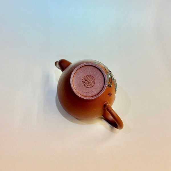 Ấm tử sa Nghi Hưng chu nê cung đăng họa báo xuân 170ml ATS202 - Ảnh 4