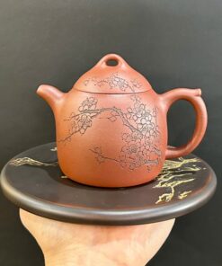 Ấm trà tử sa nguyên khoáng đất cũ thủ công dáng tần quyền đẹp 240ml ATS228