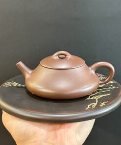 Ấm tử sa nguyên khoáng đất cũ thủ công dáng văn đán nhỏ đẹp 120ml ATS235