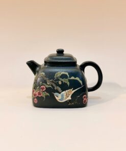 Bình trà tử sa nguyên khoáng đất cũ lục nê thủ công tứ phương nhỏ 130ml ATS248