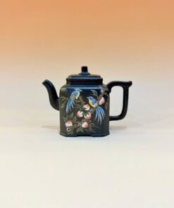 Ấm pha trà tử sa nguyên khoáng đất cũ lục nê tứ phương hoa nhỏ đẹp 130ml ATS250