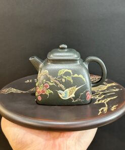 Bình trà tử sa nguyên khoáng đất cũ lục nê thủ công tứ phương nhỏ 130ml đẹp pha 1 người
