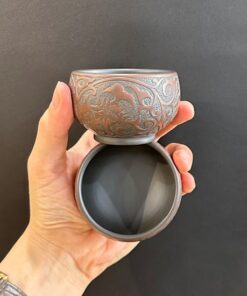 Ly trà tử sa nê hưng thủ công phỏng cổ như ý cỡ vừa đẹp 70ml CNH68