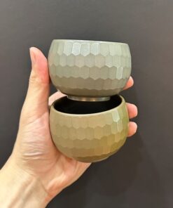 Ly uống trà đẹp cao cấp tử sa nê hưng cắt phacet thủ công 140ml CNH65