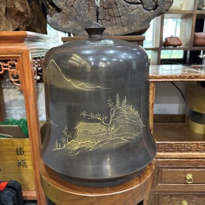 Hũ đựng trà lên men tử sa nê hưng thủ công dáng chuông cỡ lớn HT50