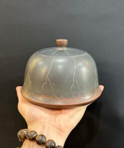 Hũ đựng trà tử sa nê hưng hỏa biến bán nguyệt lá sen đẹp 600ml HT91